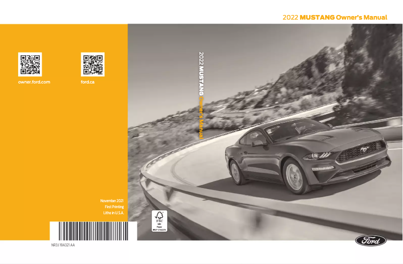 Imagen de la primera página del manual del dispositivo Mustang (2022)
