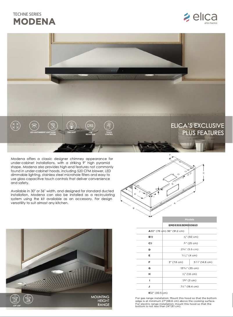 Imagen de la primera página del manual del dispositivo Modena EMD536S3