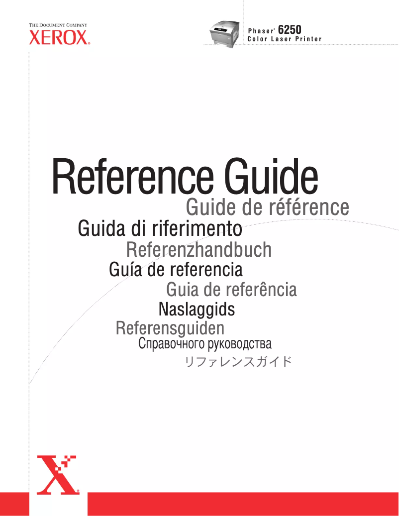 Imagen de la primera página del manual del dispositivo Phaser 6250