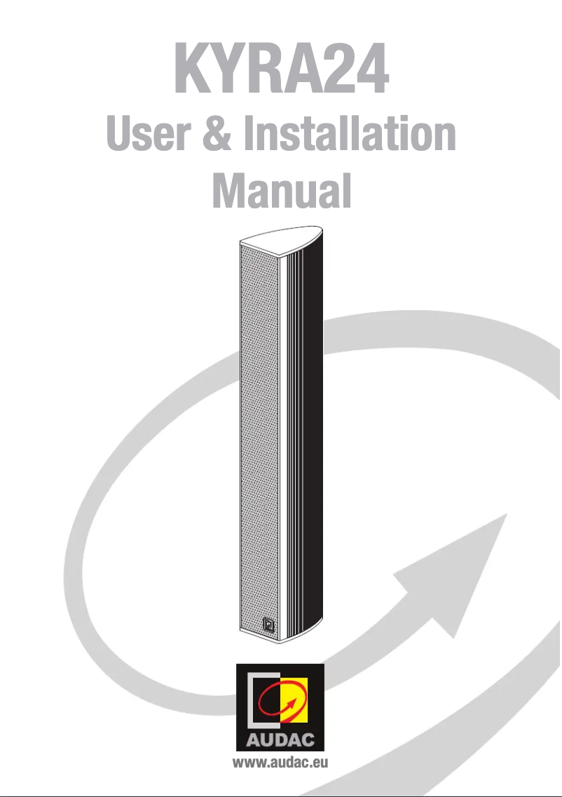 Página 1 del manual Manual de usuario Audac KYRA24