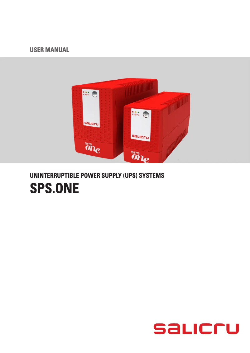 Imagen de la primera página del manual del dispositivo SPS.700.ONE