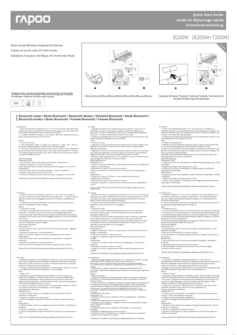 Imagen de la primera página del manual del dispositivo 8200M
