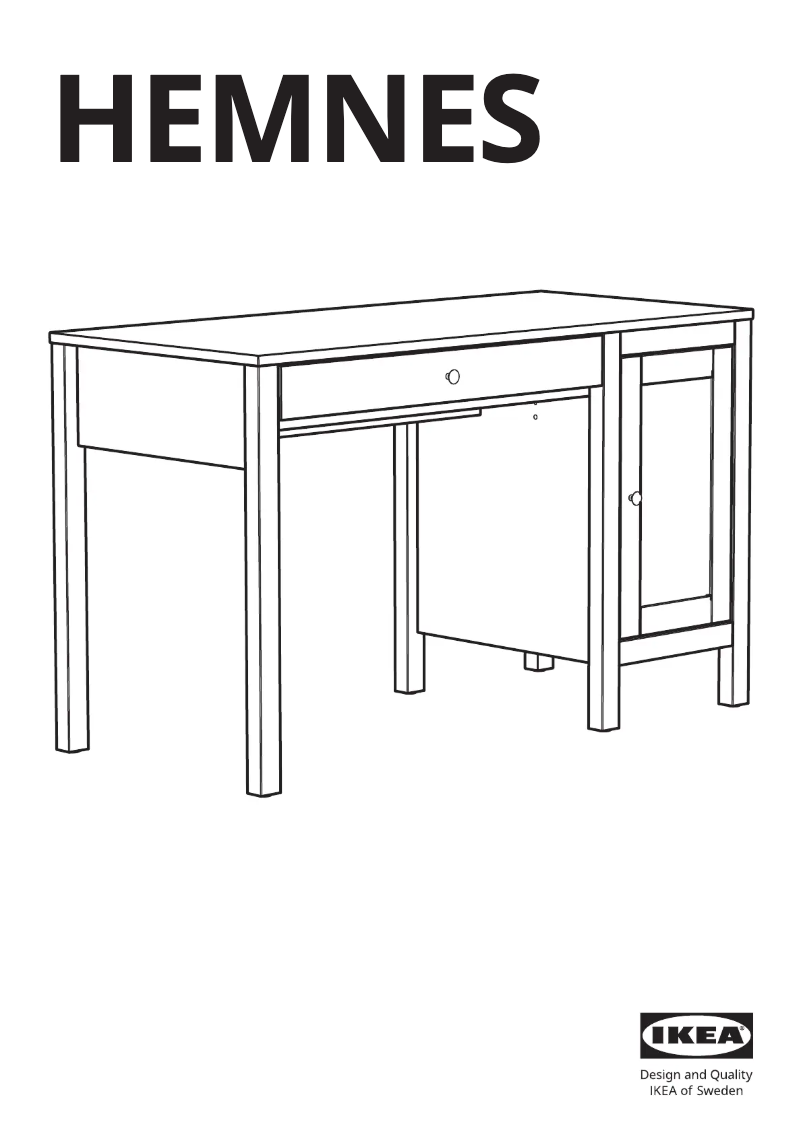 Imagen de la primera página del manual del dispositivo HEMNES 203.402.92