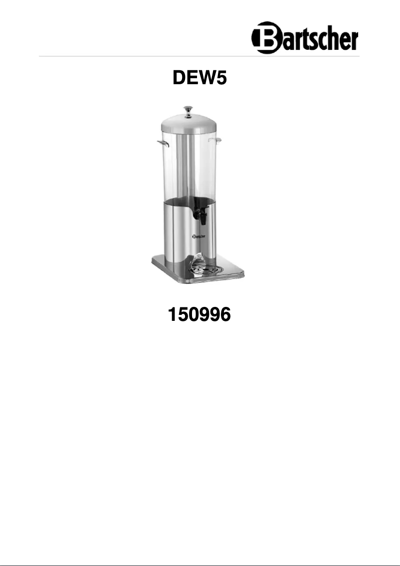 Imagen de la primera página del manual del dispositivo DEW5