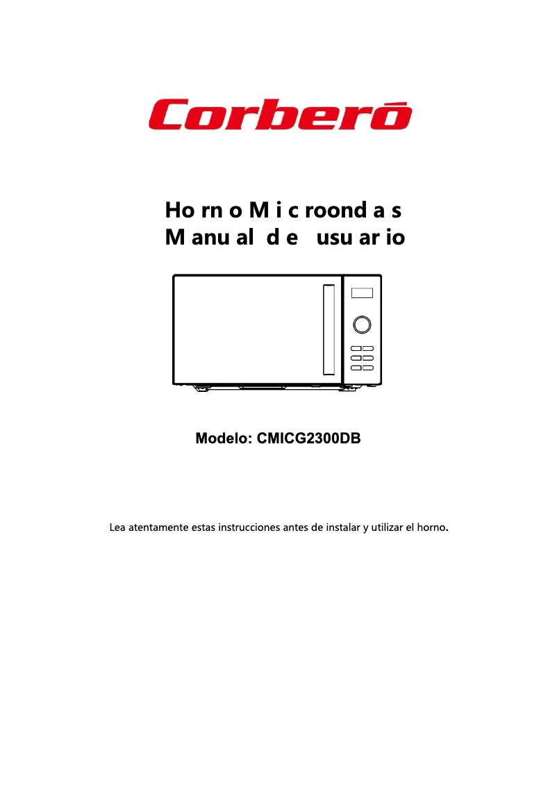 Imagen de la primera página del manual del dispositivo CMICG2300DB