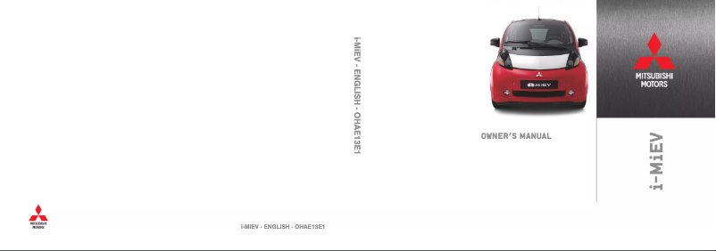 Página 1 del manual Manual de usuario Mitsubishi i-MiEV (2013)
