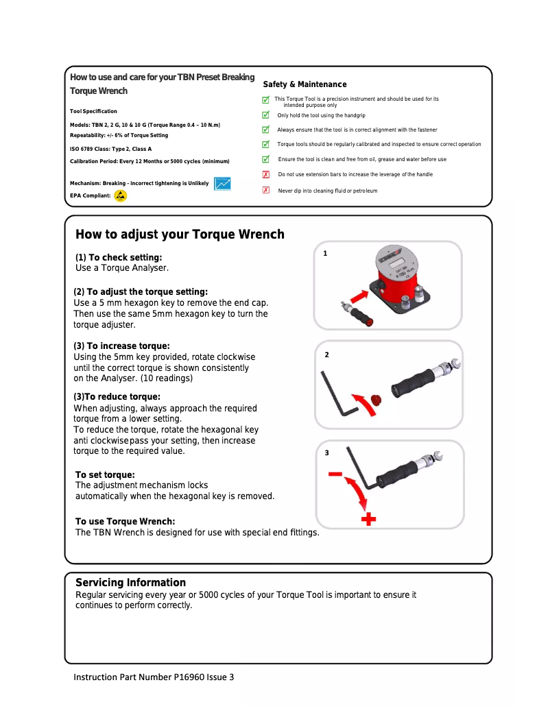 Página 1 del manual Manual de usuario Gedore TBN 2