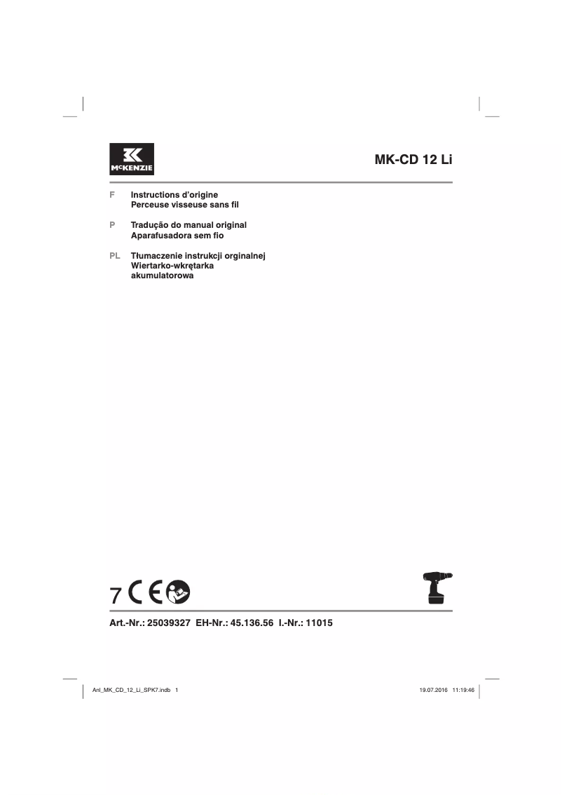Página nº 1 - Manual de usuario McKenzie MK-CD 12 Li