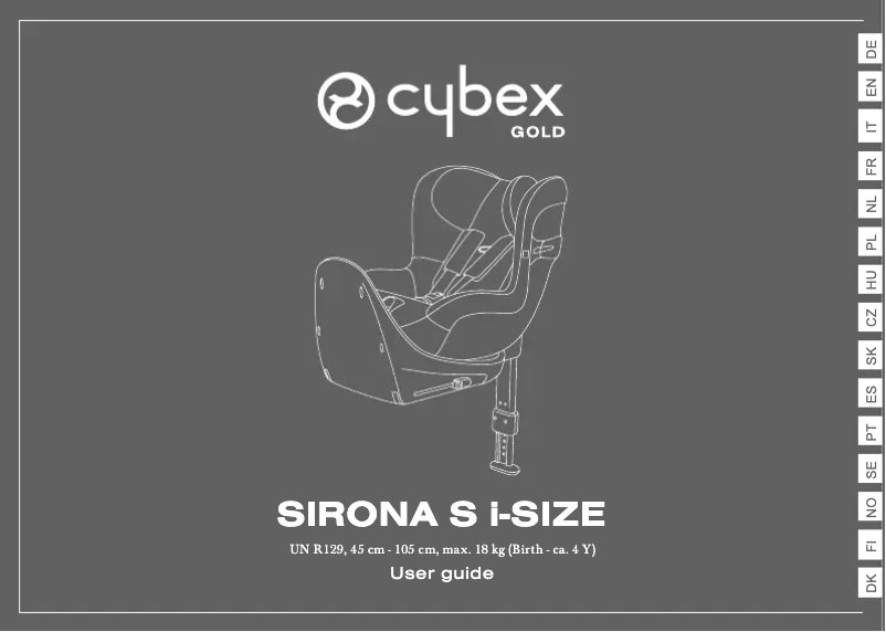 Página 1 del manual Manual de usuario Cybex Sirona S i-Size