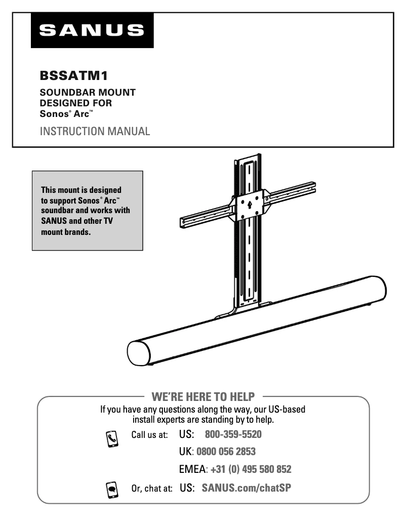 Página 1 del manual Manual de usuario Sanus BSSATM1