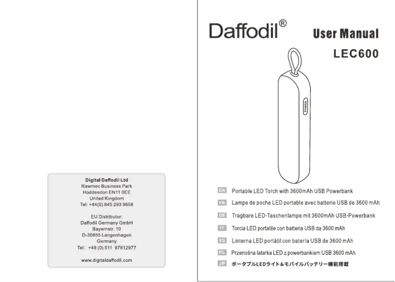 Página 1 del manual Manual de usuario Daffodil LEC600