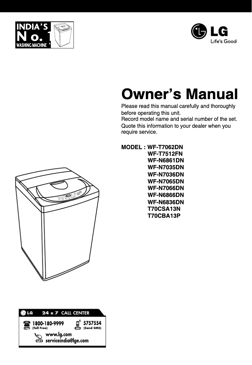 Imagen de la primera página del manual del dispositivo T70CBA13P