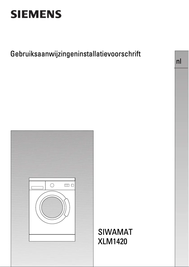 Página nº 1 - Manual de usuario Siemens WXLM1420