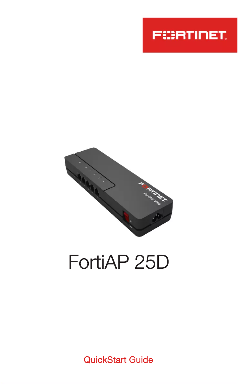 Imagen de la primera página del manual del dispositivo FortiAP 25D