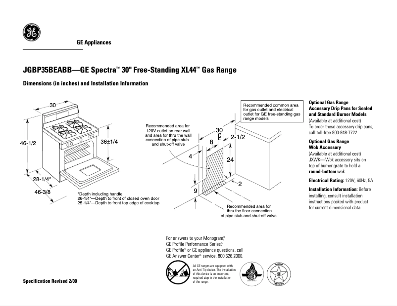 Imagen de la primera página del manual del dispositivo Spectra JGBP35BEABB