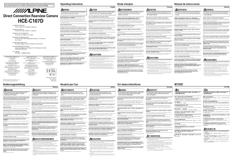 Imagen de la primera página del manual del dispositivo HCE-C107D