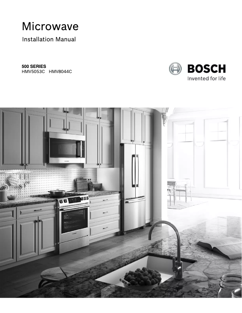 Página 1 del manual Guía de instalación Bosch HMV5053C