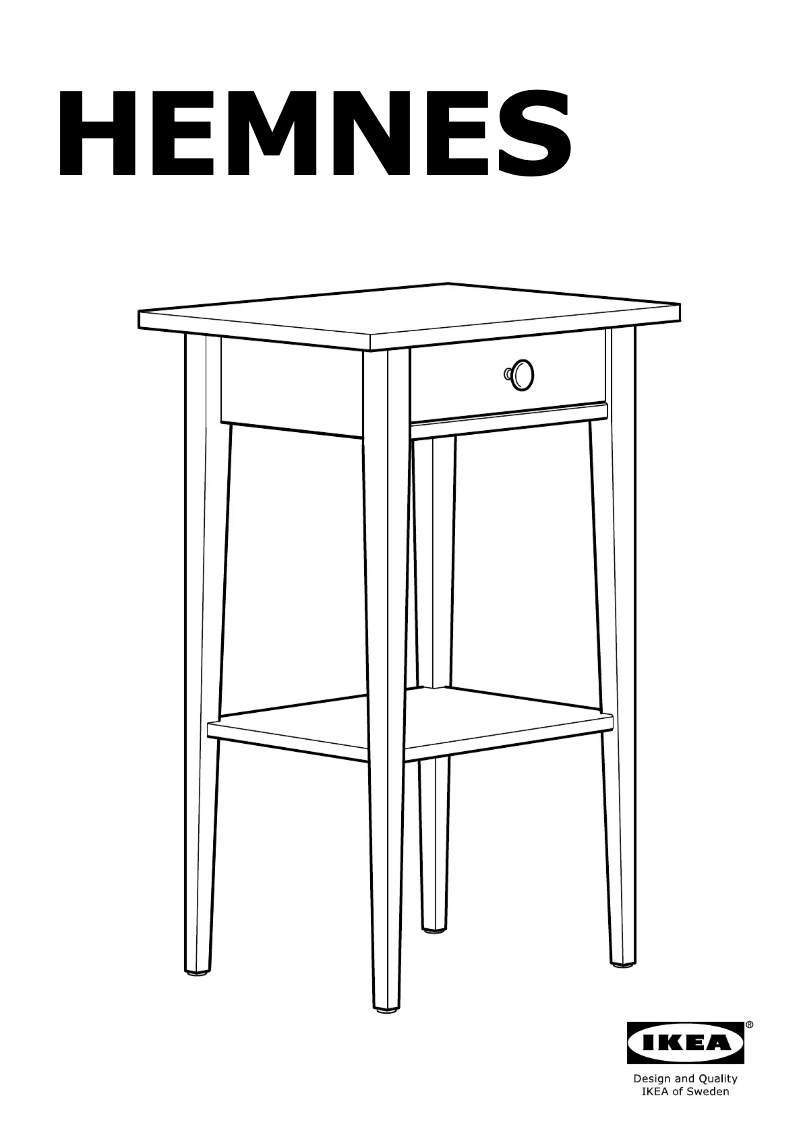 Imagen de la primera página del manual del dispositivo HEMNES 503.540.89