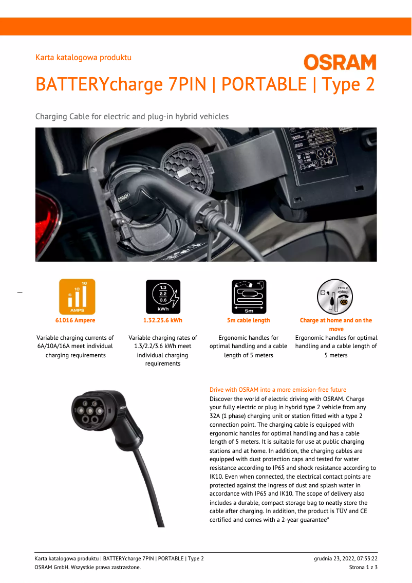 Página 1 del manual Manual de usuario Osram OPC20A05