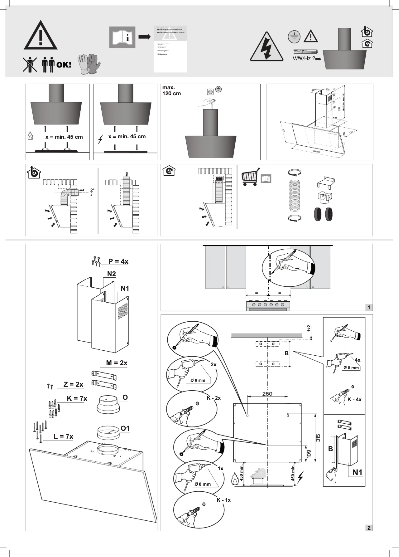 Página nº 1 - Guía de instalación Asko CD4634B