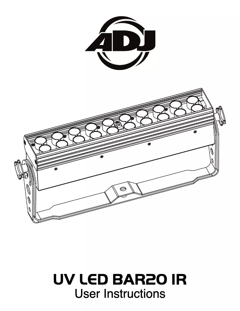 Página 1 del manual Manual de usuario Adj UV LED BAR20 IR