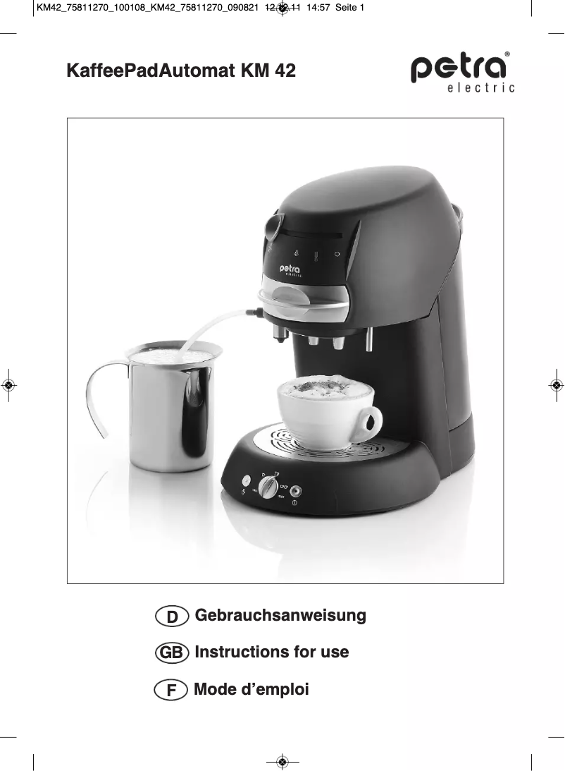 Imagen de la primera página del manual del dispositivo KM 42.72