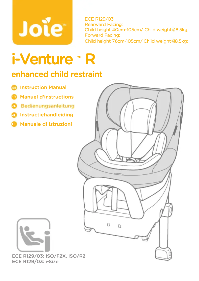 Página 1 del manual Manual de usuario Joie i-Venture R