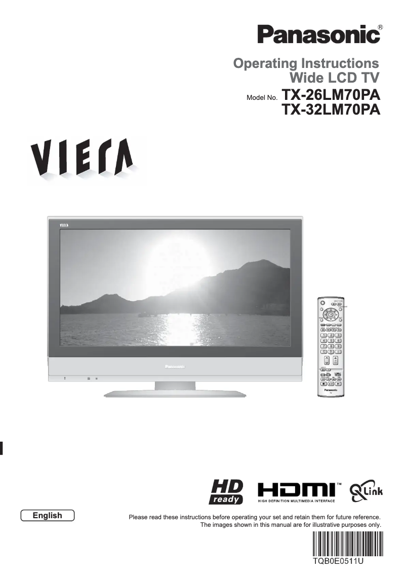 Página 1 del manual Manual de usuario Panasonic Viera TX-32LM70PA