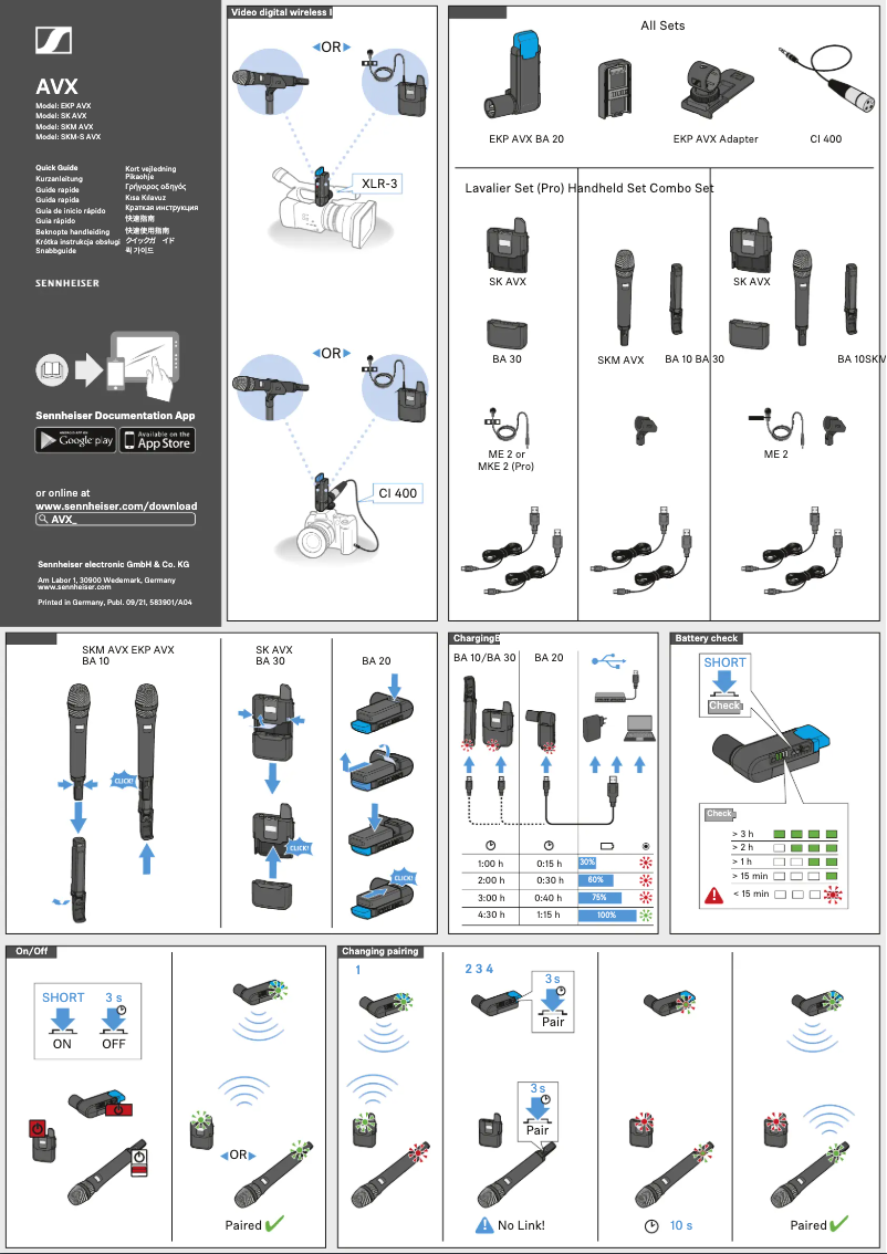 Página 1 del manual Manual de usuario Sennheiser AVX-835