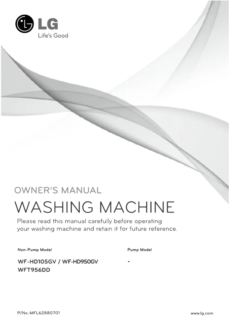 Imagen de la primera página del manual del dispositivo WFT956DD