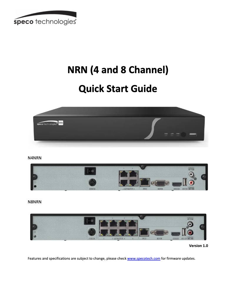 Imagen de la primera página del manual del dispositivo N4NRN
