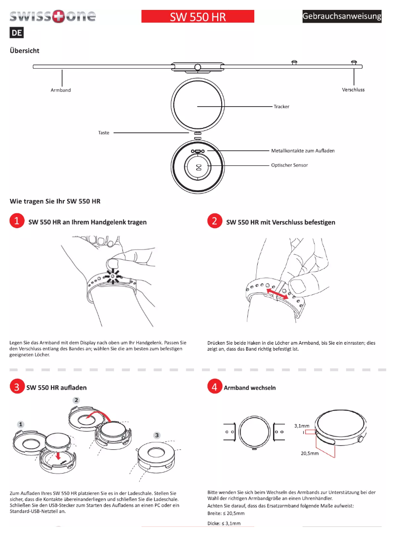 Página 1 del manual Manual de usuario Swisstone SW 550 HR