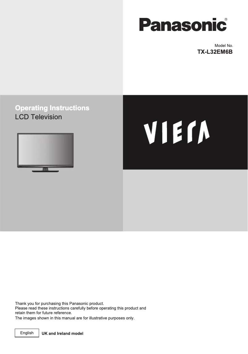 Página 1 del manual Manual de usuario Panasonic Viera TX-L32EM6B