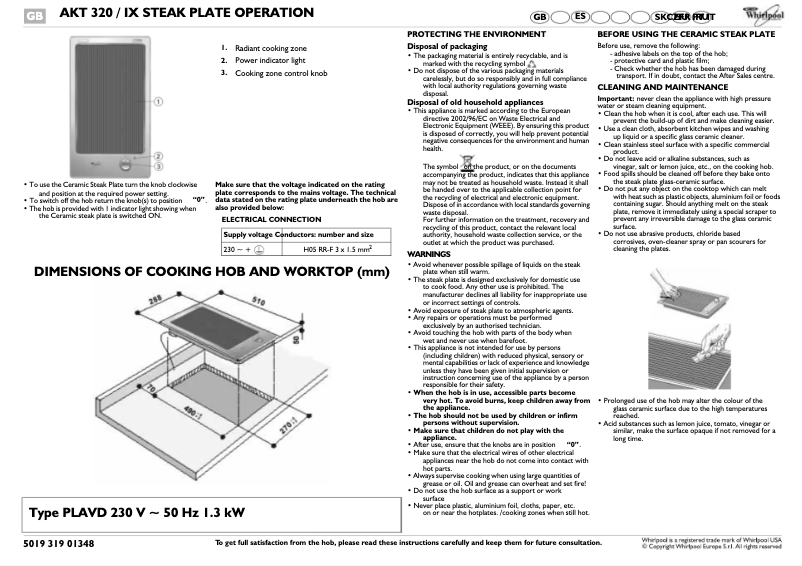 Imagen de la primera página del manual del dispositivo AKT 320/IX