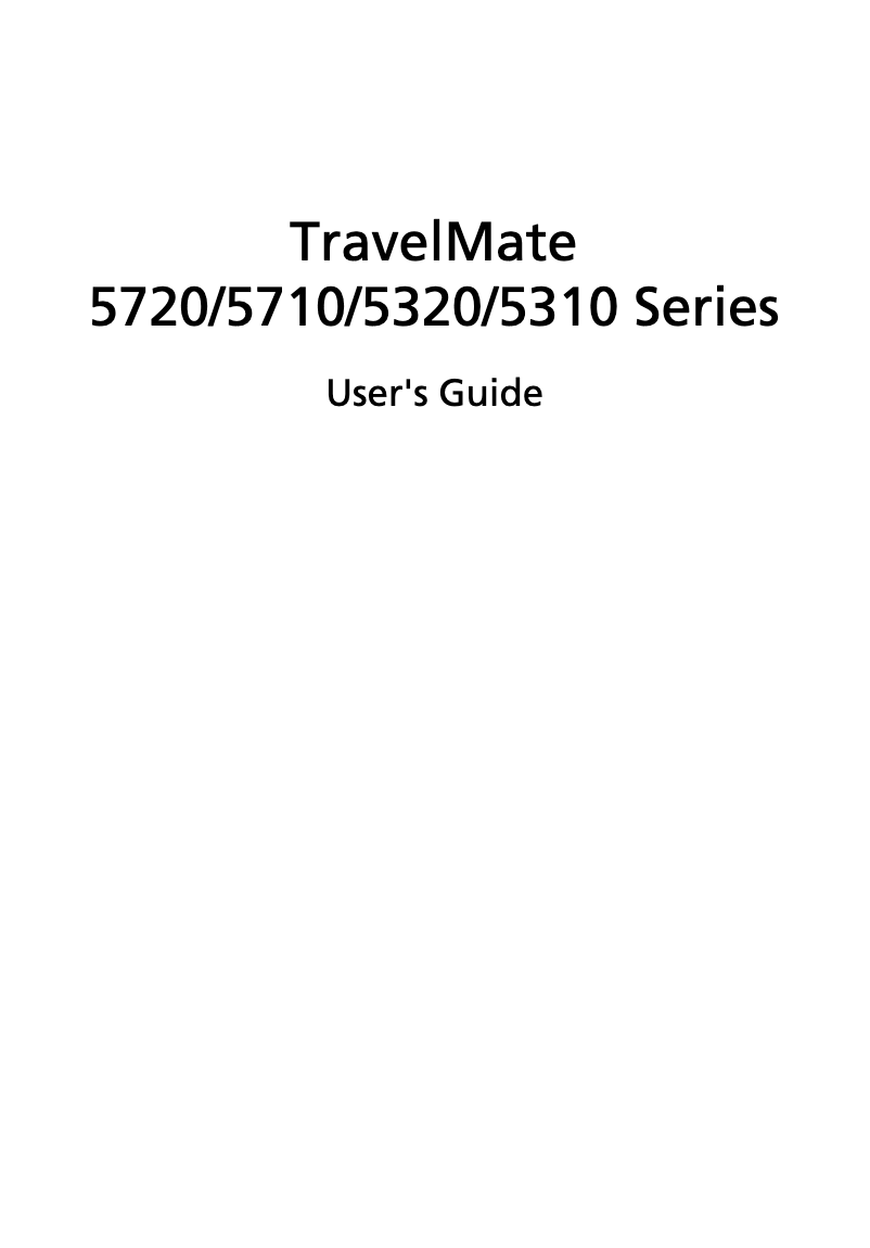 Imagen de la primera página del manual del dispositivo TravelMate 5710