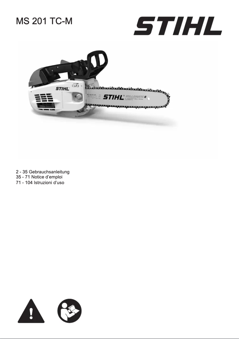Página 1 del manual Manual de usuario Stihl MS 201 TC-M