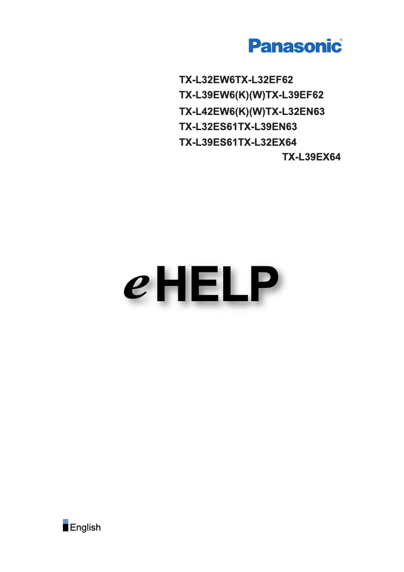 Imagen de la primera página del manual del dispositivo TX-L32EF62