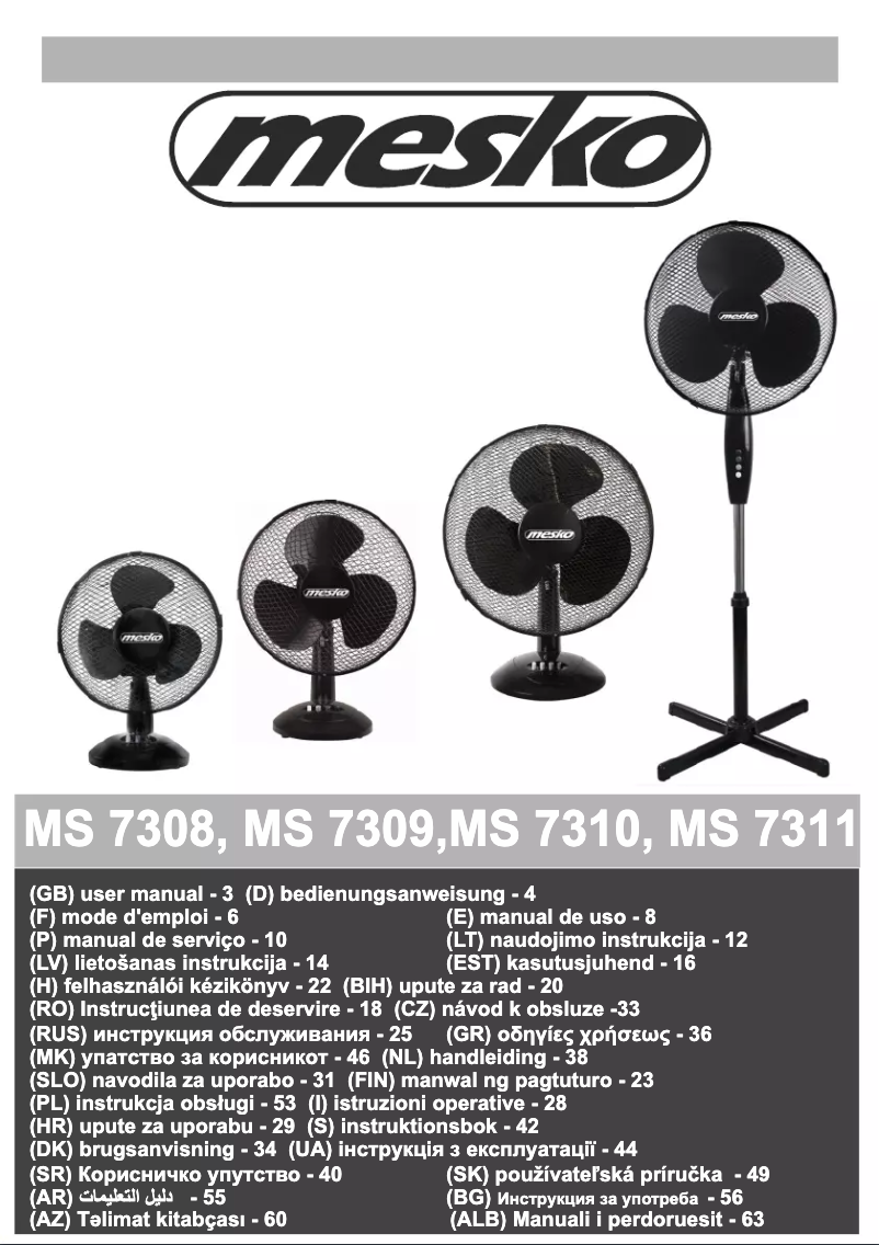 Página 1 del manual Manual de usuario Mesko MS 7310