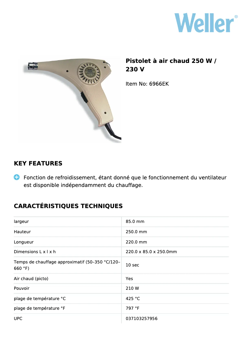 Imagen de la primera página del manual del dispositivo 6966EK