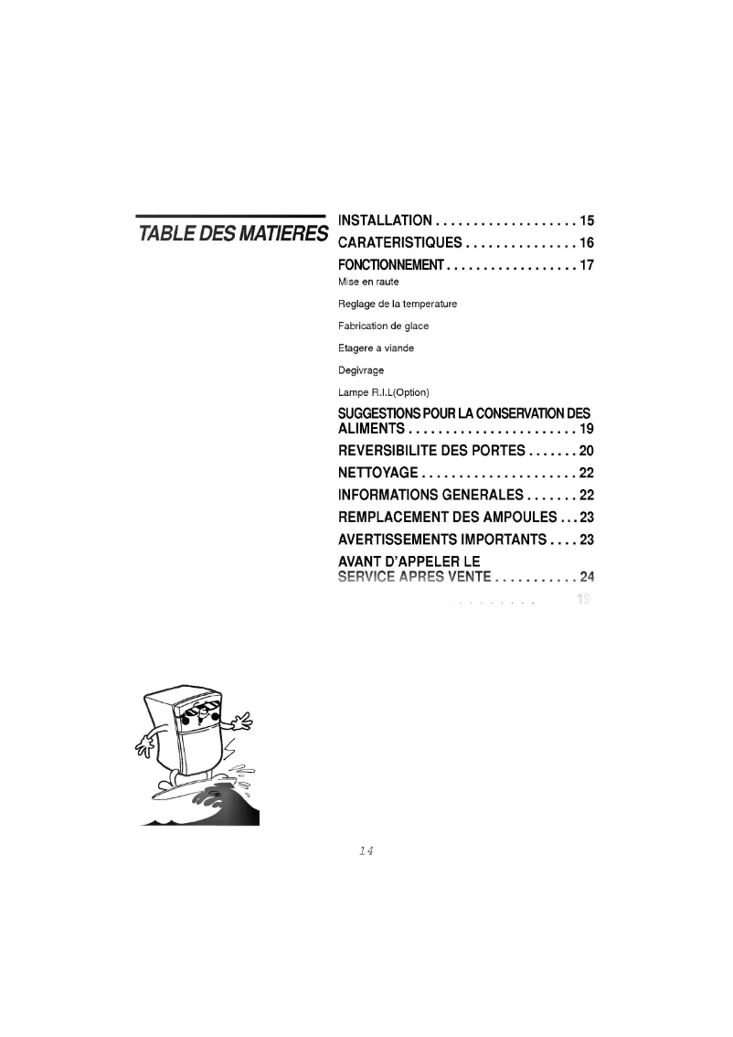 Imagen de la primera página del manual del dispositivo GR-282SF