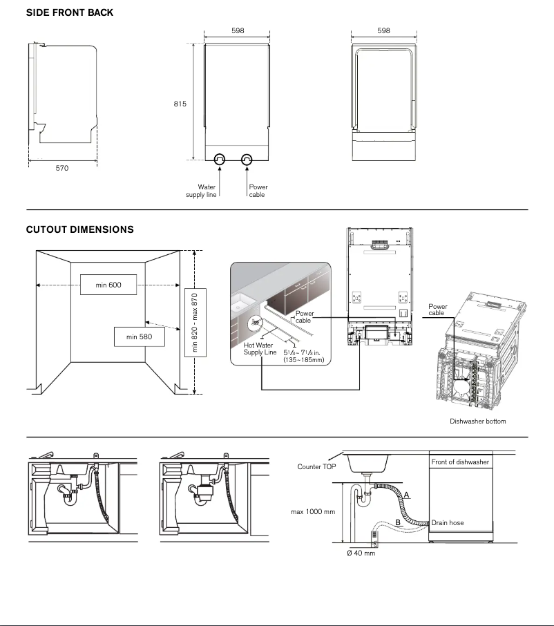 Página 1 del manual Instrucciones / montaje Bertazzoni DW6083PRT
