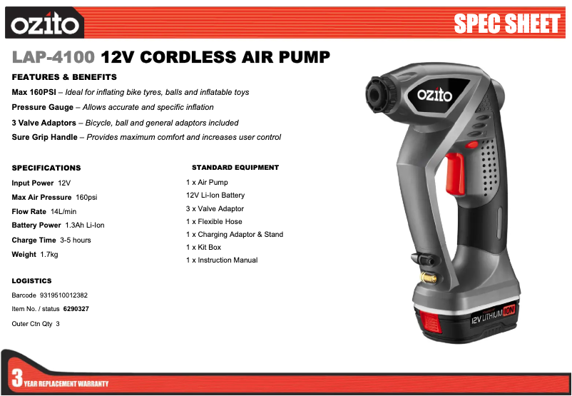 Imagen de la primera página del manual del dispositivo LAP-4100