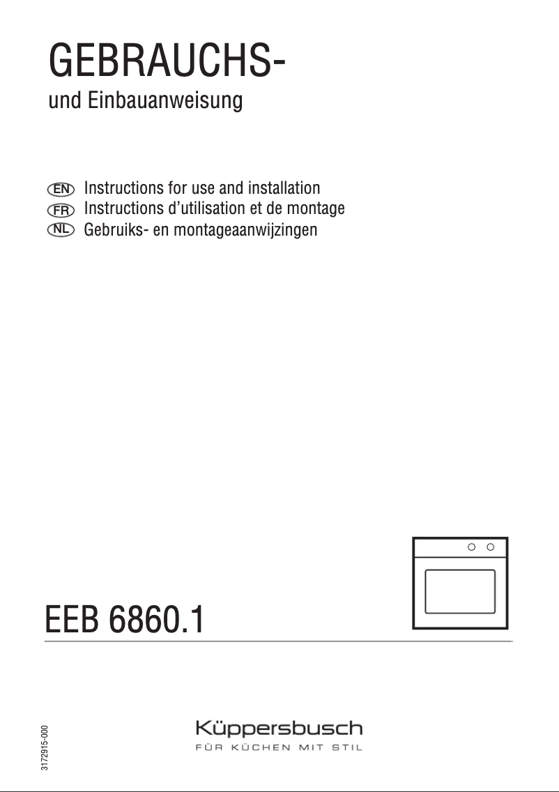 Página 1 del manual Manual de usuario Küppersbusch EEB 6860.1