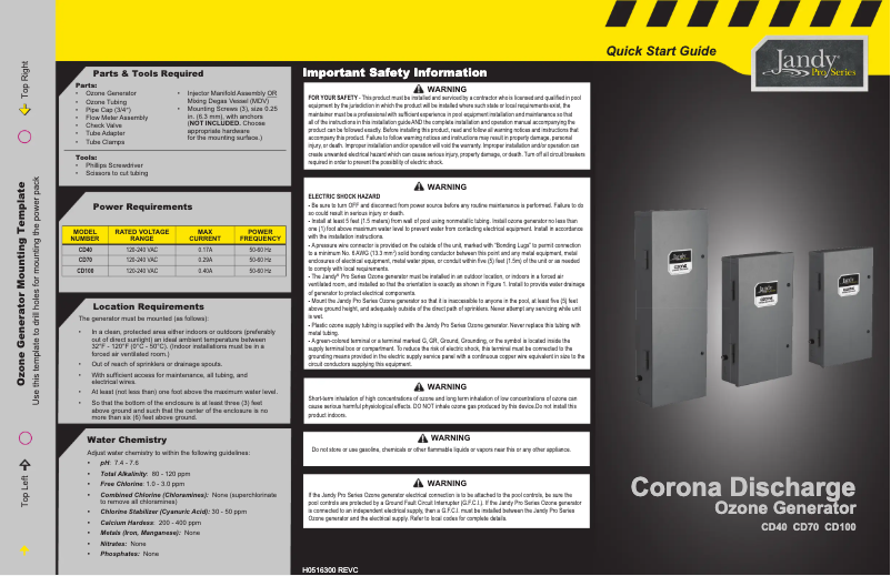 Página 1 del manual Guía de inicio rápido JANDY Ozone CD40