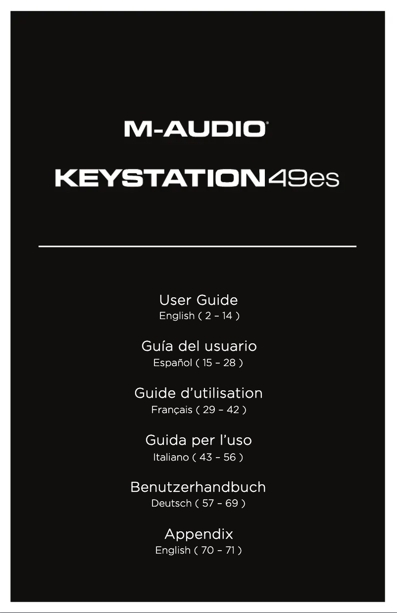 Imagen de la primera página del manual del dispositivo Keystation 49es MK2