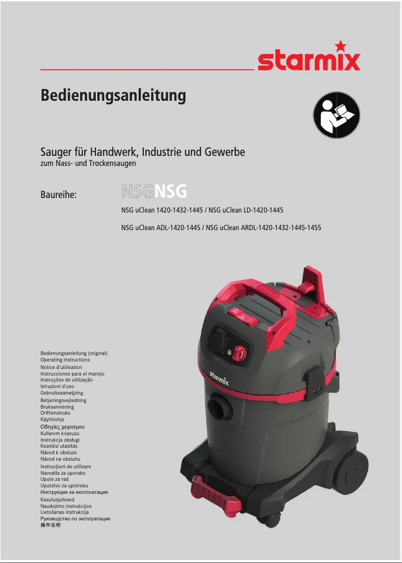 Imagen de la primera página del manual del dispositivo NSG uClean 1432