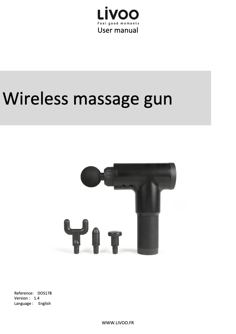 Imagen de la primera página del manual del dispositivo DOS178