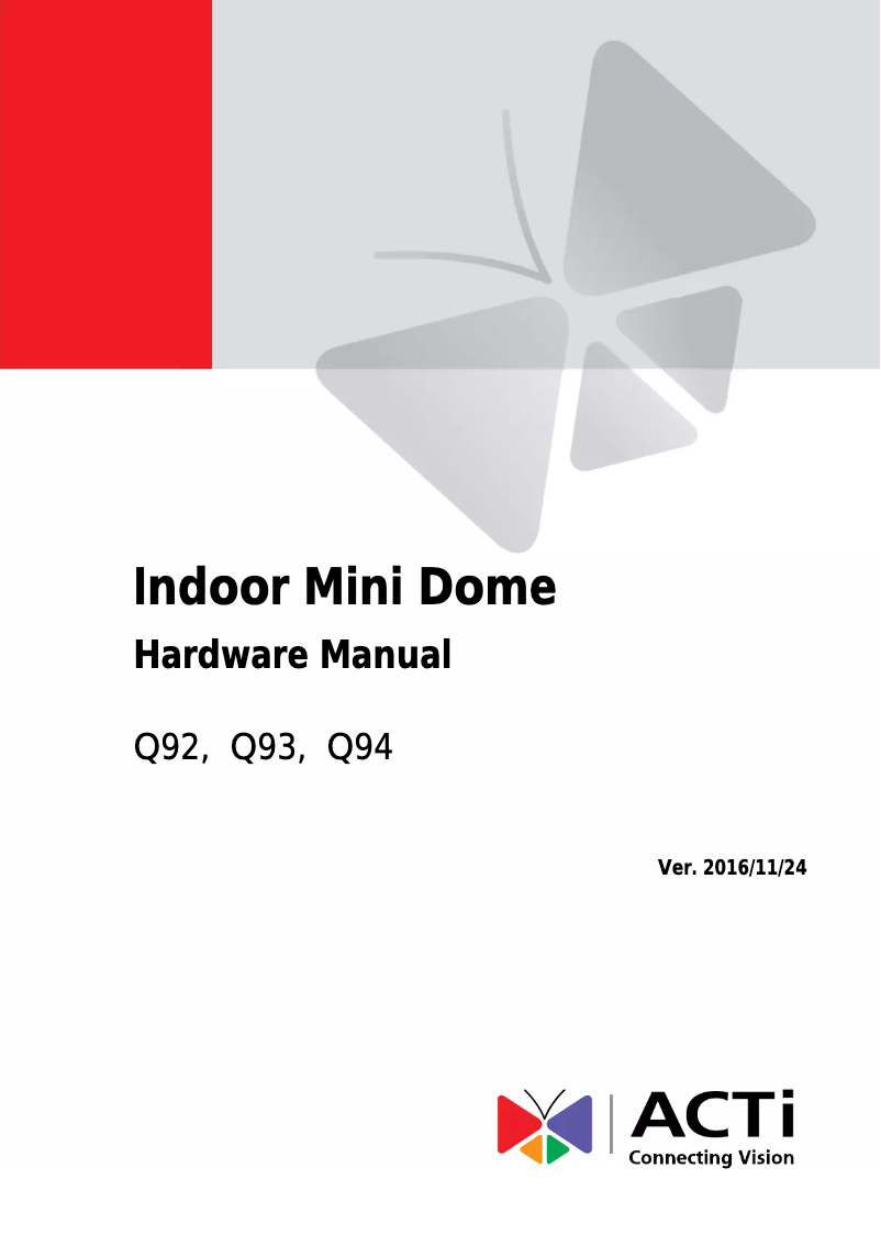 Imagen de la primera página del manual del dispositivo Q93