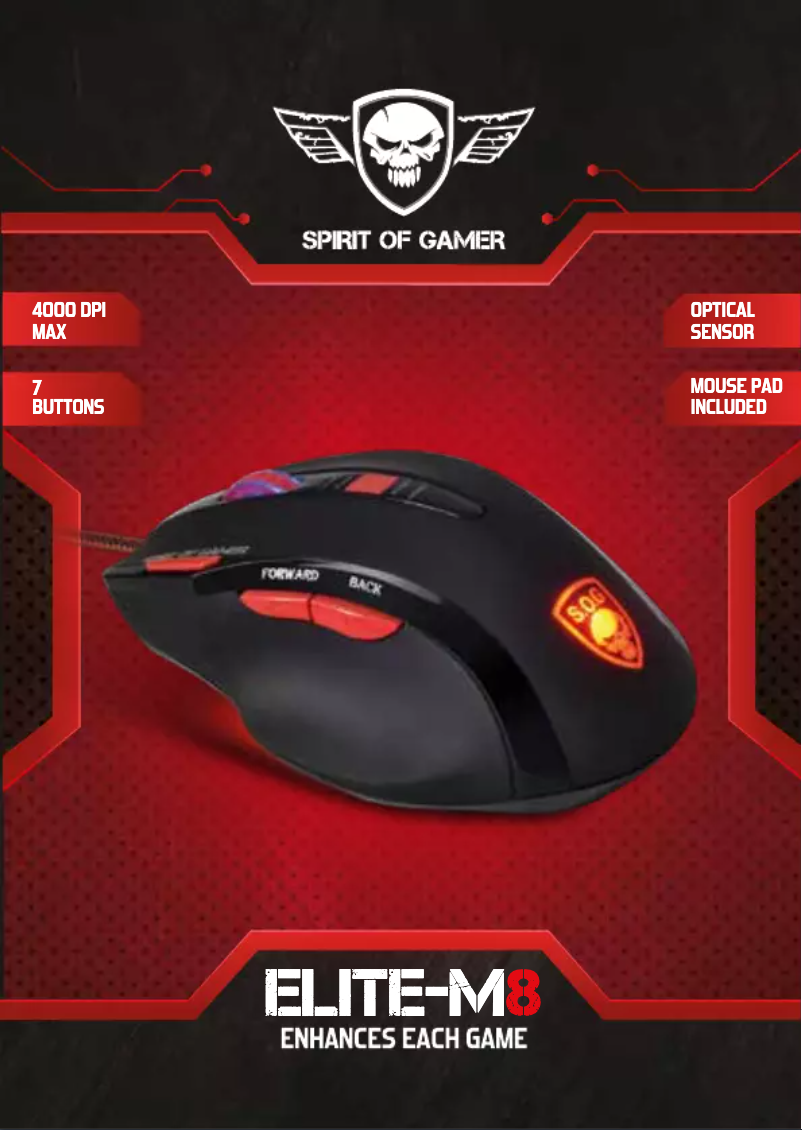 Imagen de la primera página del manual del dispositivo ELITE-M8