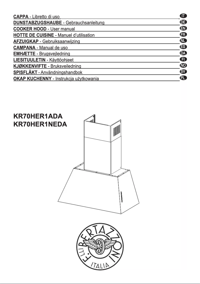 Página 1 del manual Manual de usuario Bertazzoni KR110HER1ADC